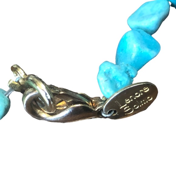 Vintage Lenore Solmo Hand Crafted Turquoise Necklace with Pendent - Picture 8 of 8